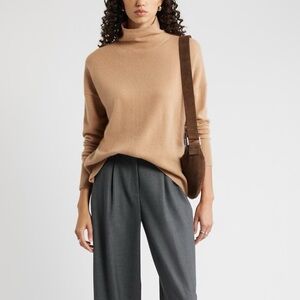 Nordstrom Oversized Cashmere Turtleneck Sweater